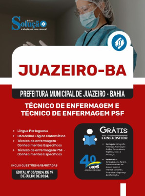 Apostila Prefeitura de Juazeiro - BA  - Técnico de Enfermagem e Técnico de Enfermagem PSF - Imagem 3