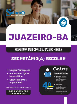 Apostila Prefeitura de Juazeiro - BA  - Secretário(a) Escolar - Imagem 3