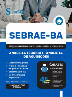 Apostila SEBRAE-BA  - Analista Técnico I - Analista de Aquisições - Imagem 3