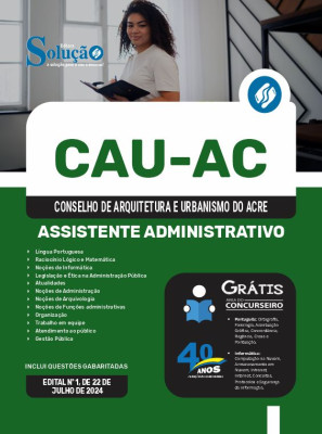 Apostila CAU-AC  - Assistente Administrativo - Imagem 3