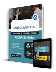 Capa Apostila Prefeitura de Barrolândia - TO  - Recepcionista