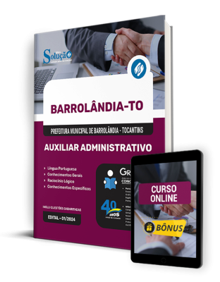Apostila Prefeitura de Barrolândia - TO  - Auxiliar Administrativo - Imagem 1