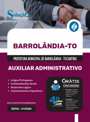 Apostila Prefeitura de Barrolândia - TO  - Auxiliar Administrativo - Imagem 3