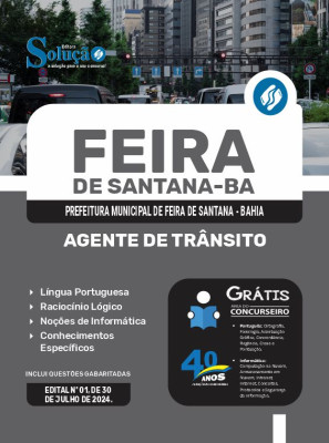 Apostila Prefeitura de Feira de Santana - BA em PDF  - Agente de Trânsito - Imagem 1