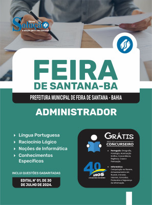 Apostila Prefeitura de Feira de Santana - BA em PDF  - Administrador - Imagem 1