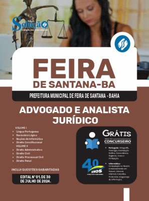 Apostila Prefeitura de Feira de Santana - BA em PDF  - Advogado e Analista Jurídico - Imagem 1