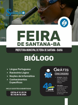 Apostila Prefeitura de Feira de Santana - BA em PDF  - Biólogo - Imagem 1