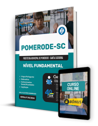 Capa Apostila Prefeitura de Pomerode - SC  - Nível Fundamental - Comum aos Cargos: Auxiliar de Serviços Gerais Escola e Zelador de Escola