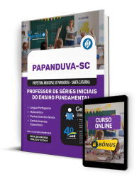 Capa Apostila Prefeitura de Papanduva - SC  - Professor de Séries Iniciais do Ensino Fundamental