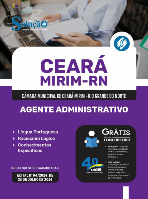Apostila Câmara de Ceará Mirim - RN  - Agente Administrativo - Imagem 3