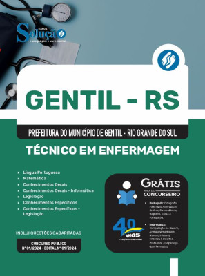 Apostila Prefeitura de Gentil - RS em PDF  - Técnico em Enfermagem - Imagem 1