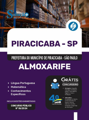 Apostila Prefeitura de Piracicaba - SP  - Almoxarife - Imagem 3