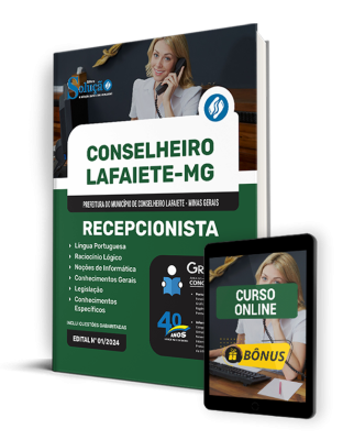Apostila Prefeitura de Conselheiro Lafaiete - MG  - Recepcionista - Imagem 1