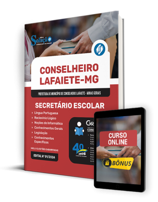 Apostila Prefeitura de Conselheiro Lafaiete - MG  - Secretário Escolar - Imagem 1