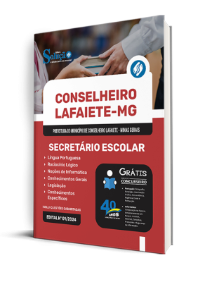 Apostila Prefeitura de Conselheiro Lafaiete - MG  - Secretário Escolar - Imagem 2