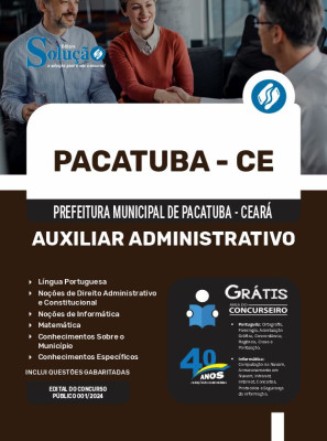 Apostila Prefeitura de Pacatuba - CE  - Auxiliar Administrativo - Imagem 3