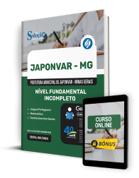 Capa Apostila Prefeitura de Japonvar - MG  - Nível Fundamental Incompleto