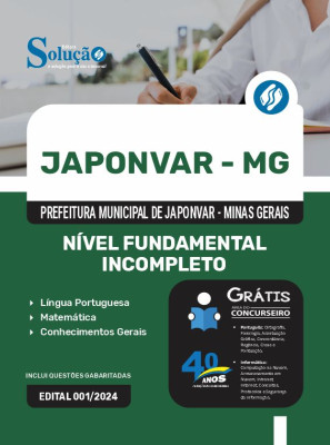 Apostila Prefeitura de Japonvar - MG  - Nível Fundamental Incompleto - Imagem 3