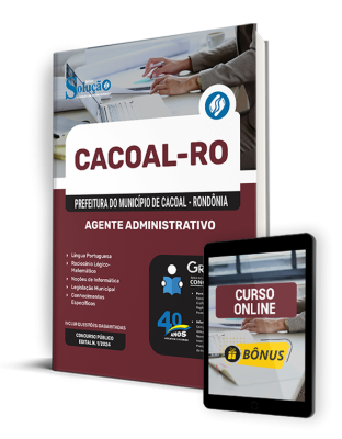 Apostila Prefeitura de Cacoal - RO  - Agente Administrativo - Imagem 1