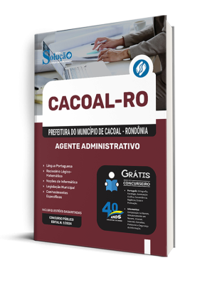 Apostila Prefeitura de Cacoal - RO  - Agente Administrativo - Imagem 2