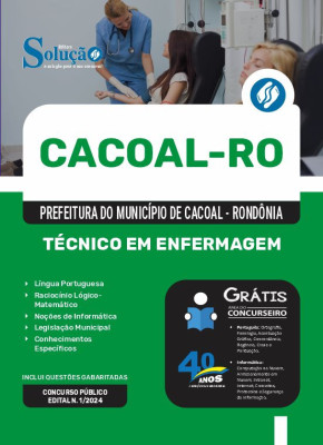 Apostila Prefeitura de Cacoal - RO em PDF  - Técnico em Enfermagem - Imagem 1