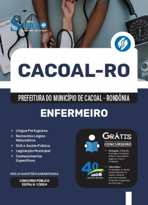 Apostila Prefeitura de Cacoal - RO em PDF  - Enfermeiro - Imagem 1
