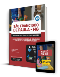 Capa Apostila Prefeitura de São Francisco de Paula - MG  - Auxiliar de Serviços Gerais - Educação e Auxiliar de Serviços Públicos