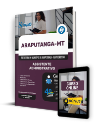 Capa Apostila Prefeitura de Araputanga - MT  - Assistente Administrativo