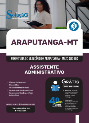 Apostila Prefeitura de Araputanga - MT  - Assistente Administrativo - Imagem 3