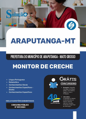 Apostila Prefeitura de Araputanga - MT  - Monitor de Creche - Imagem 3