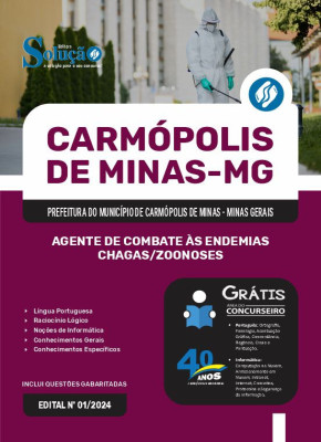 Apostila Prefeitura de Carmópolis de Minas - MG em PDF  - Agente de Combate às Endemias/Chagas/Zoonoses - Imagem 1