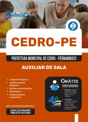 Apostila Prefeitura de Cedro - PE  - Auxiliar de Sala - Imagem 3