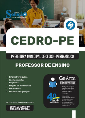 Apostila Prefeitura de Cedro - PE em PDF  - Professor de Ensino - Comum a Todas as Especialidades - Imagem 1