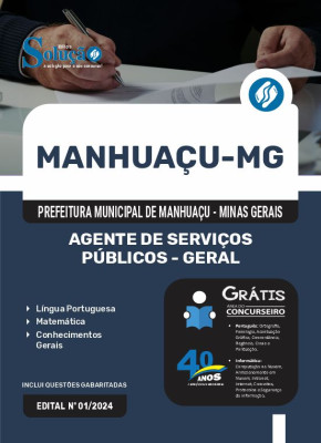 Apostila Prefeitura de Manhuaçu - MG  - Agente de Serviços Públicos - Geral - Imagem 3