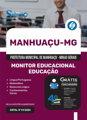 Apostila Prefeitura de Manhuaçu - MG  - Monitor Educacional - Educação - Imagem 3