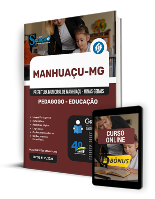 Apostila Prefeitura de Manhuaçu - MG  - Pedagogo - Educação - Imagem 1