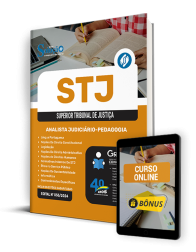 Capa Apostila STJ  - Analista Judiciário - Área: Apoio Especializado - Especialidade: Pedagogia (Cargo 16)