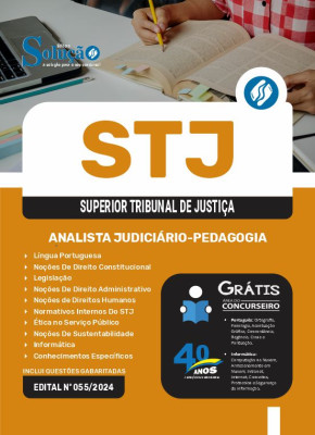 Apostila STJ em PDF  - Analista Judiciário - Área: Apoio Especializado - Especialidade: Pedagogia (Cargo 16) - Imagem 1