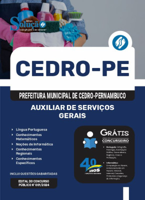 Apostila Prefeitura de Cedro - PE  - Auxiliar de Serviços Gerais - Imagem 3