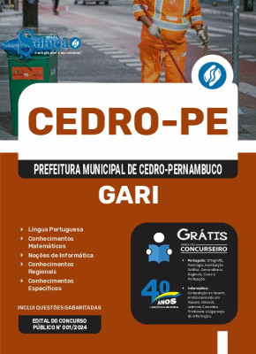 Apostila Prefeitura de Cedro - PE  - Gari - Imagem 3