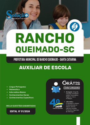 Apostila Prefeitura de Rancho Queimado - SC em PDF  - Auxiliar de Escola - Imagem 1