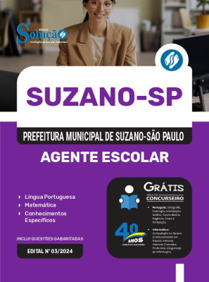 Apostila Prefeitura de Suzano - SP  - Agente Escolar - Imagem 3