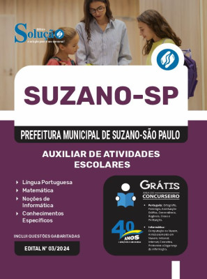 Apostila Prefeitura de Suzano - SP  - Auxiliar de Atividades Escolares - Imagem 3