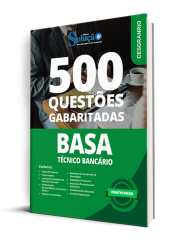 Capa Caderno de Questões BASA - Técnico Bancário - 500 Questões Gabaritadas