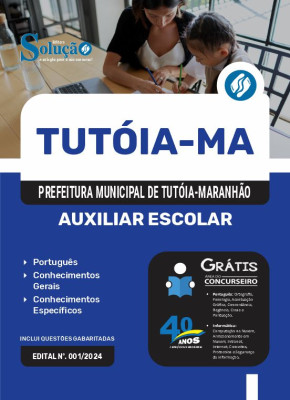 Apostila Prefeitura de Tutóia - MA em PDF  - Auxiliar Escolar - Imagem 1