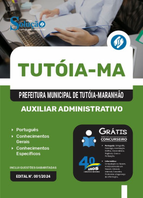 Apostila Prefeitura de Tutóia - MA em PDF  - Auxiliar Administrativo - Imagem 1