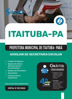 Apostila Prefeitura de Itaituba - PA em PDF  - Auxiliar de Secretaria Escolar - Imagem 1