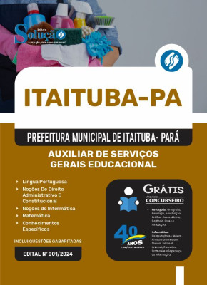 Apostila Prefeitura de Itaituba - PA em PDF  - Auxiliar de Serviços Gerais Educacional - Imagem 1