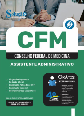 Apostila CFM em PDF  - Assistente Administrativo - Imagem 1