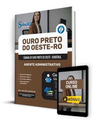 Apostila Câmara de Ouro Preto do Oeste - RO  - Agente Administrativo - Imagem 1